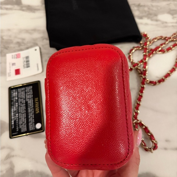 CHANEL Red Quilted Leather Key and Card Holder Set - Picture 3 of 8